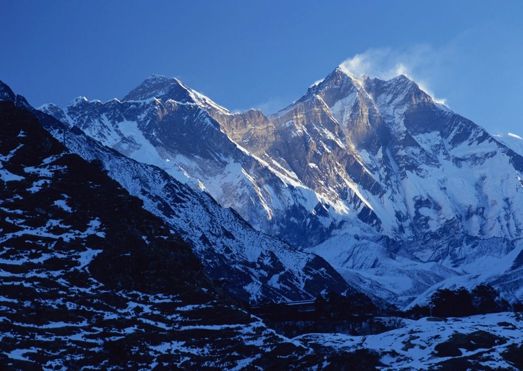 The mountains behind the property